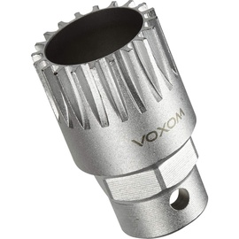 Voxom Innenlagerwerkzeug Aufsatz WKl26 Shimano Cartridge und ISIS kompatibel, CNC gefräst, 718000068 Werkzeuge, Silber, One Size