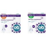 o.b. ExtraProtect Super, Tampons für starke Tage mit Dynamic Fit Technologie & extra Schutzflügeln, für ultimativen Auslaufschutz* (1 x 42 Stück) & Tampon ExtraProtect Super+ Comfort, 36 Stück