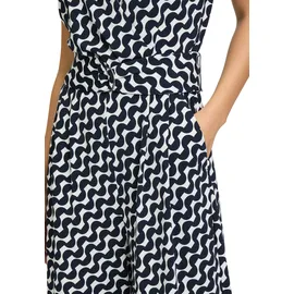 Betty Barclay Damen Jumpsuit mit Eingrifftaschen 40, Dunkelblau/Weiß - 40W