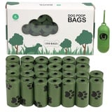 DARENYI Hundekotbeutel,Kotbeutel für Hunde Biologisch Abbaubar,dog poop bags,Hundekotbeutel Mit Duft,Wasserdicht,Reißfest,dick und stark, Auslaufsicher(390 Tüten+1 Spender)