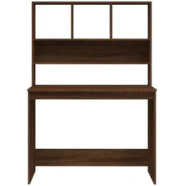 vidaXL Schreibtisch mit Regal Braun Eiche 102x45x148 cm Holzwerkstoff