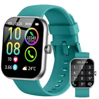 Smartwatch Herren Damen, 1,96"HD Touch Fitnessuhr Damen mit Telefonfunktion, Smart Watch Fitness Tracker mit Pulsmesser Schlafmonitor Schrittzähler, 113+ Sportmodi IP68 Wasserdicht Sport uhr, grün