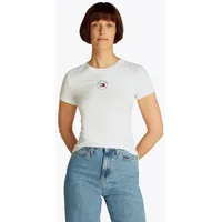 Tommy Jeans Essential Logo 2 Kurzarm-t-shirt - Ecru -