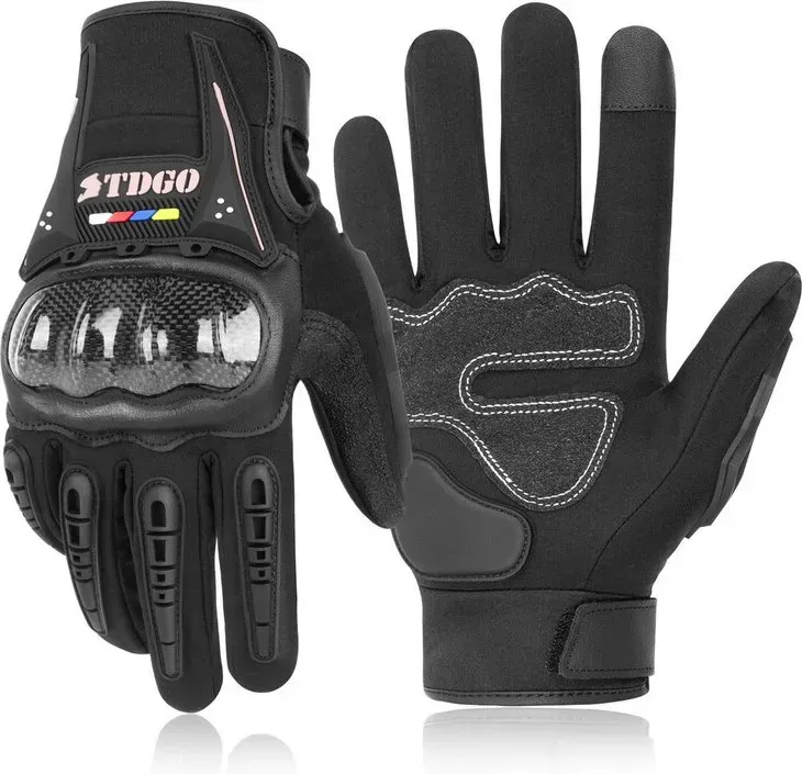 Motorrad Handschuhe Herr, Motorradhandschuhe Ganzjahres mit Knöchelprotektor und Touchscreen, Atmungsaktive Outdoor Handschuhe für Herren und Damen, für Motorrad, Fahrrad, Rollererren und Damen, geeignet für Motorrad, Fahrrad und Scooter