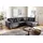 trends by hg Ecksofa Cord 2-Sitzer Blau Azur