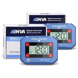 Enva 2x Elektronische digitale Parkscheibe - mit Zulassung vom KBA