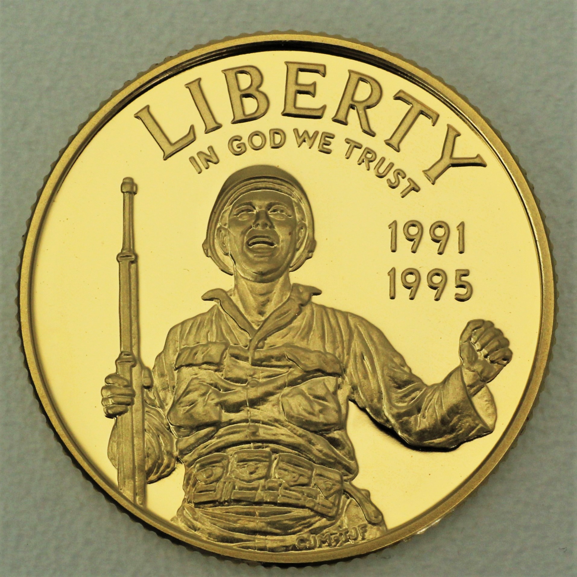 Goldmünze 5 Dollars World War II 50th 1993 (USA)