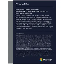 Microsoft Windows 11 Pro DVD DSP/SB DE
