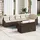 vidaXL Garten-Lounge-Set 9-tlg. braun