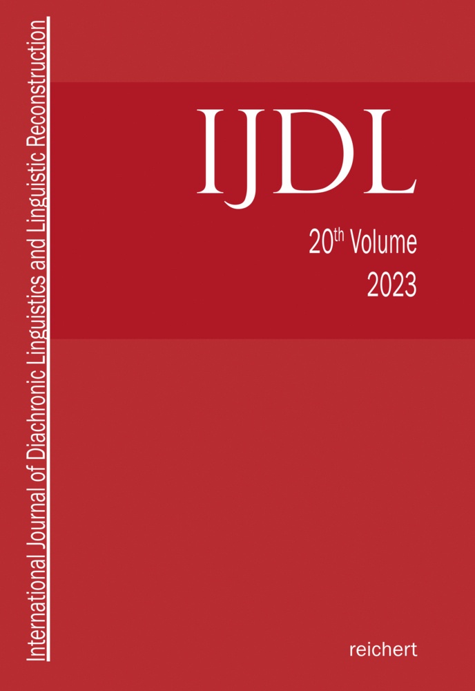 International Journal Of Diachronic Linguistics And Linguistic Reconstruction - Eugen Hill  Martin Joachim Kümmel  Stefan Schumacher  Kartoniert (TB)