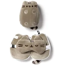Puckator Relaxeazzz Plüsch Pusheen Katze Reisekissen & Schlafmaske