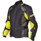 Germot Sydney Textiljacke wasserdicht - Schwarz/Dunkelgrau/Neon-Gelb - 3XL