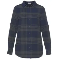 LASCANA Hemdbluse Damen blau-grau-kariert Gr.46