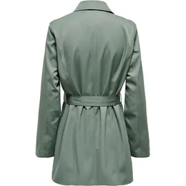 Only Trenchcoat "ONLVALERIE TRENCHCOAT OTW NOOS", Damen, Gr. M, laurel wreath, Web, Obermaterial: 100% Polyester, unifarben, figurumspielend ca. Mitte Oberschenkel, Mäntel