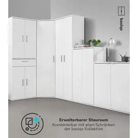 mokebo Schrank in Weiß Der Lange Mehrzweckschrank Allzweckschrank oder Aufbewahrungsschrank