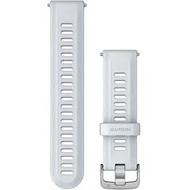 Garmin Forerunner 955 - 22 mm Silikonarmband weis silber