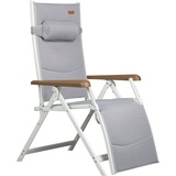 Westfield PREMIUM ERGOLOUNGER Relaxsessel Campingsessel hellgrau