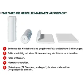 Mirjan24 Federkernmatratze, Weiß, H3, Rechteckig, 160x200 cm, Schlafzimmer, Matratzen Shop, Matratzen, Taschenfederkernmatratzen