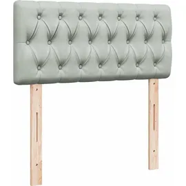 vidaXL Boxspringbett mit Matratze Hellgrau 100x200 cm Samt