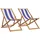 vidaXL Gartenstuhl 112 x 112 x 87 cm blau/weiß 2 St.