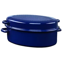 RIESS Gänsebräter 38 cm oval blau