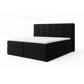 A&J MöbelLand Boxspringbett 120 x 200 cm Schwarz