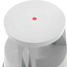 MID.YOU Tritthocker, Hellgrau, Kunststoff, 48x43x48 cm, rutschfeste Trittfläche, Esszimmer, Stühle, Hocker