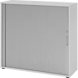 HAMMERBACHER Rollladenschrank lichtgrau, silber 2 Fachböden 120,0 x 40,0 x 110,0 cm