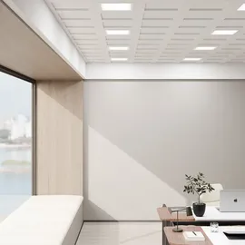 Tectake Lucerna 1 LED-Paneel weiß Stahl 29,5 x 29,5 cm