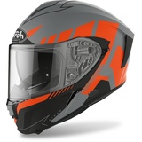 Airoh Spark Rise Helm, grau-orange, Größe XL