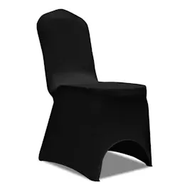 vidaXL Stretch-Stuhlhussen Schwarz 18 Stk.