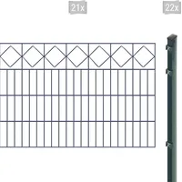 Arvotec Doppelstabmattenzaun »EXCLUSIVE 80 zum Einbetonieren "Karo" mit Zierleiste«, Zaunhöhe 80 cm, Zaunlänge 2 - 60 m 67148059-0 anthrazit H/L: 80 cm x 42 m