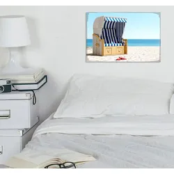 queence Metallbild »Vacation Mode«, Meer Bilder-Meer-Strand, (1 St.), Stahlschilder queence Farbe Bild(er): beige
