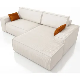 mebloland Ecksofa TOR mit Schlaffunktion. Farbe: Cream. - Beige