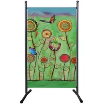 Quick Star Paravent Stellwand Outdoor Wetterfest in mehreren Größen - Farben - Motiven bunt 78 cm x 180 cm x 51 cm