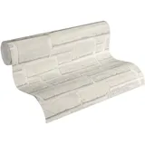 A.S. Création Vliestapete Best of Wood`n Stone 10,05 m x 0,53 m 300 g Grau/Weiß 662316