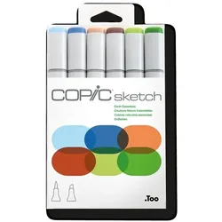 Layoutmarker Copic Sketch 6er Set Erdfarben