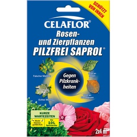 SUBSTRAL Celaflor Rosen- und Zierpflanzen Pilzfrei Saprol, Konzentrat gegen Pilzkrankheiten an Rose, Zierpflanze u. Gemüse, 2x4ml