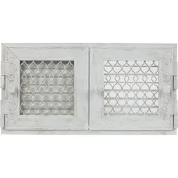 Kamin Ofen Lüftungsgitter Luft Luftgitter RETRO Weiss 24x46 cm Flügeltür