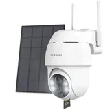 COOAU Überwachungskamera 2K 3MP Überwachungskamera Aussen Akku WLAN Kamera (Aussen, Außenbereich, 2-Wege-Audio, 355°/90° Kabellos WLAN IP Kamera​Outdoor,Q02 Weiß, mit Solarpanel, PIR menschliche Erkennung, Farbige Nachtsicht, Smart Bewegungsmelder)