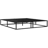 furnicato Bettgestell schwarz Metall 200x200 cm