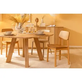 VCM Esszimmerstuhl Barlow Holz Eiche braun 2er Set