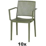 Siena Garden Urban Lights Stapelsessel 57 x 56 x 80 cm olive 10 St.