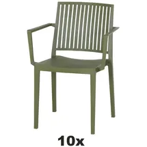 Siena Garden Urban Lights Stapelsessel 57 x 56 x 80 cm olive 10 St.