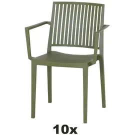 Siena Garden Urban Lights Stapelsessel 57 x 56 x 80 cm olive 10 St.