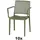 Siena Garden Urban Lights Stapelsessel 57 x 56 x 80 cm olive 10 St.