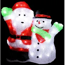 Lex LED Santa Claus mit Schneemann 90 LEDs