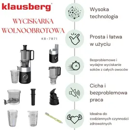 Klausberg KB-7871 Slow Juicer schwarz/silber