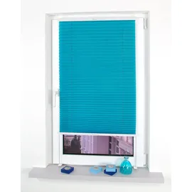 LIEDECO Klemmfix Plissee verspannt 100 x 150 cm blau