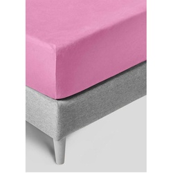 Kneer Easy-Stretch 25 Spannbetttuch - 180/200-200/220cm flamingo